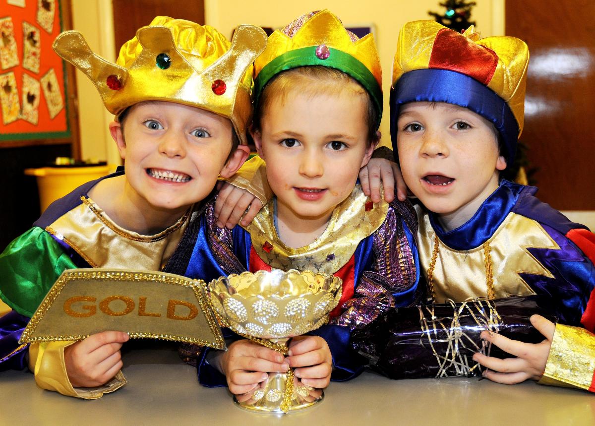 Appearing as the Three Kings in St Mary's RC Primary School, Horsforth, Nativity were, from the left, Lewis Mitchell, Oliver Varley Callum McDermott