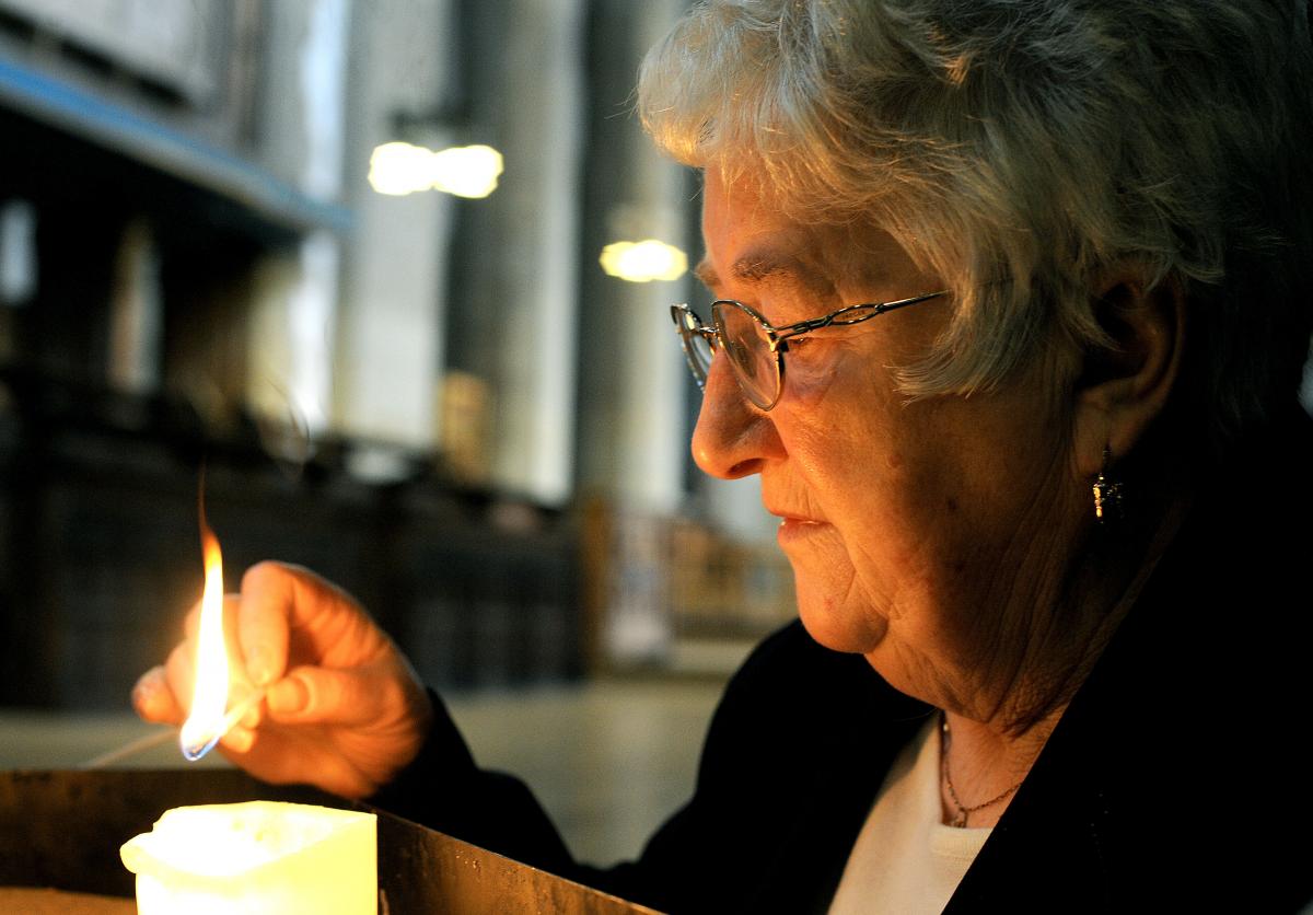 Ita Telemaque was among the bereaved parents who lit a candle for their late children in a service at Bradford Cathedral.