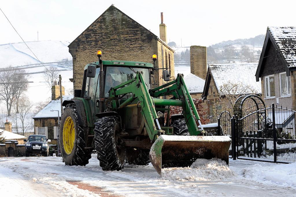 The scene in East Morton on Tuesday morning (February3).