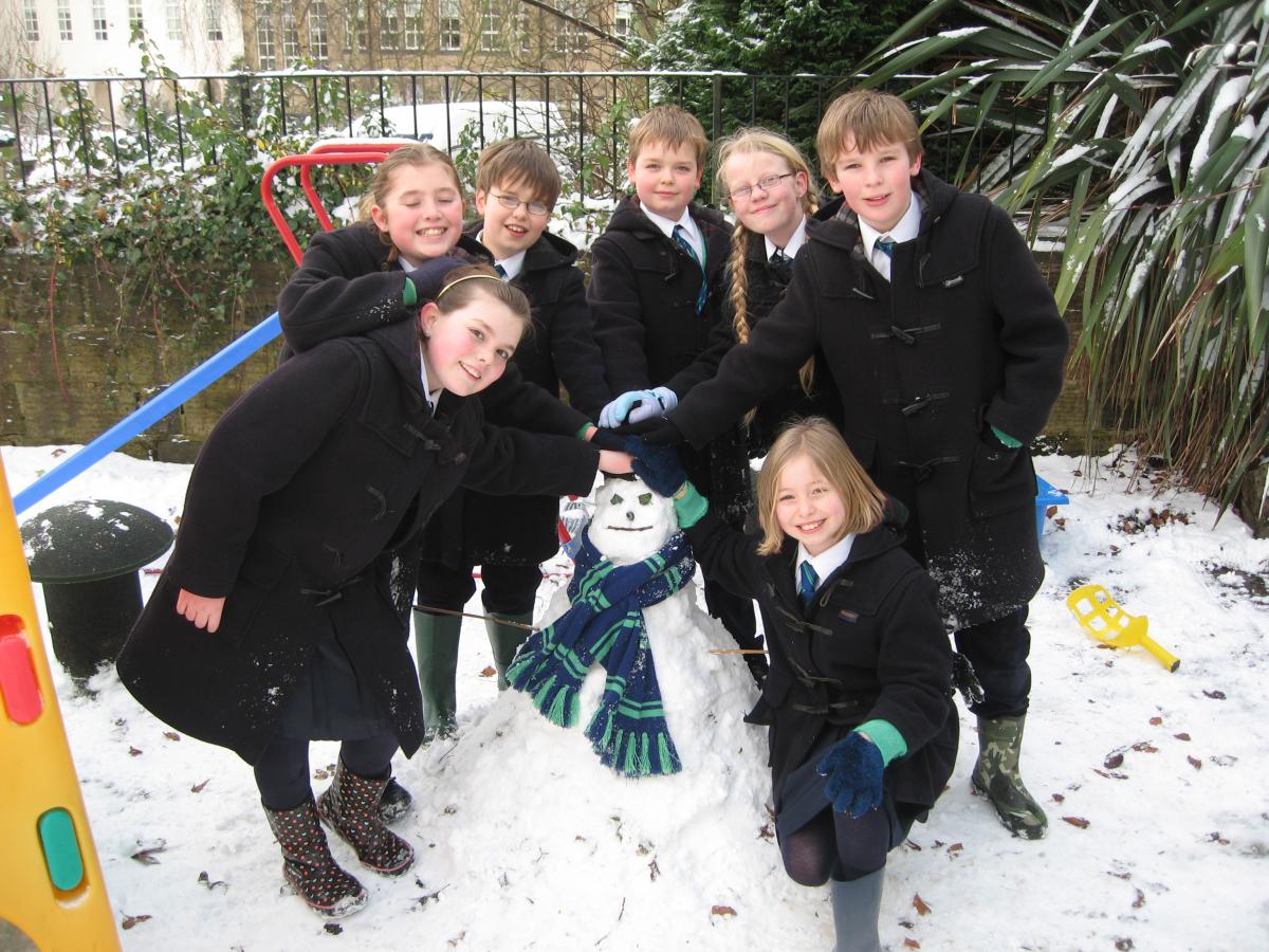 Children from Lady Lane Park School enjoy some fun in the snow