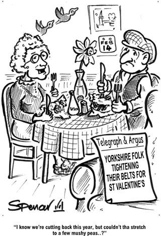 With only five days to go until Valentine’s Day are fancy restaurants and glitzy gifts strictly off limits as Bradfordians tighten their belts?