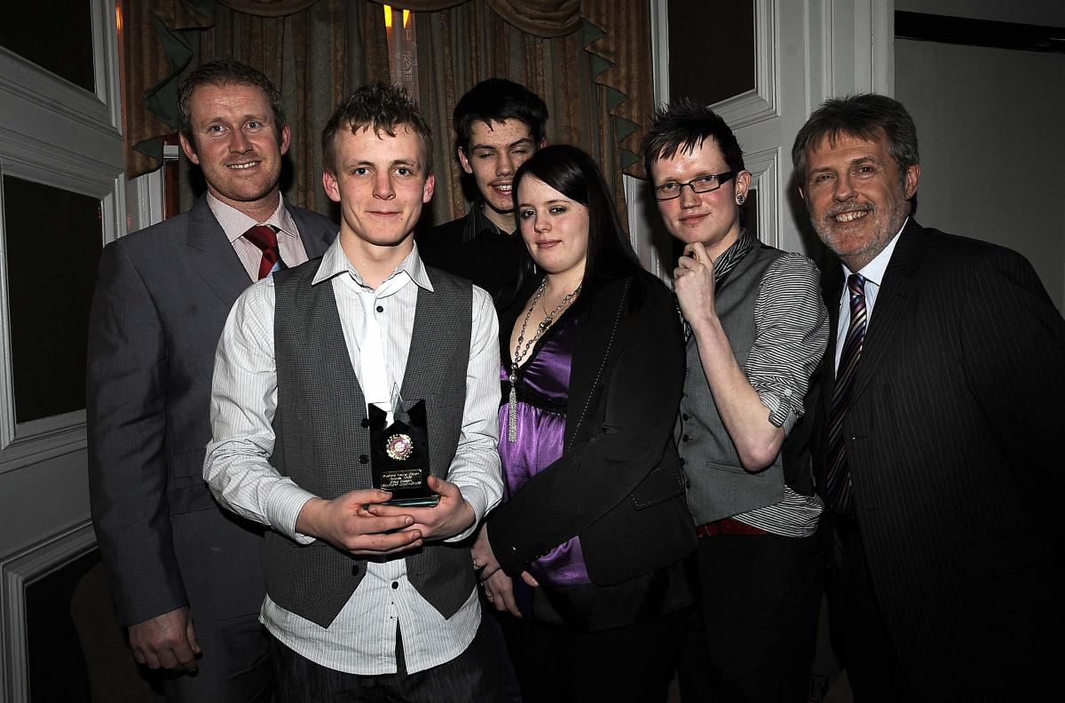 The Group Award winner and fellow nominees with Yorkshire CC captain Anthony McGrath and T&A Managing Editor Peter Orme