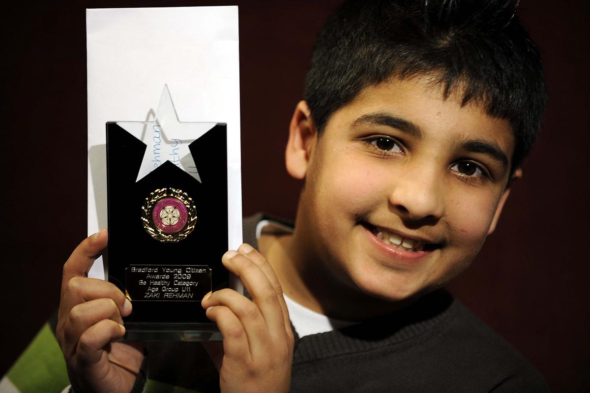 Zaki Rehman with his Be Healthy Award