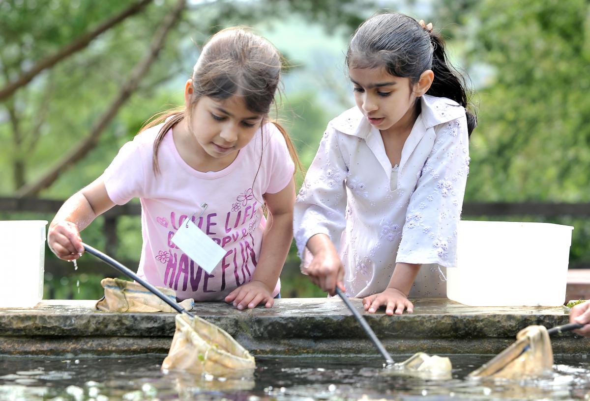 A £300,000 scheme to turn a Bradford Council outdoor education centre into one of the country’s finest is going before councillors this week. Pictured are Javeria Ahmed and Hafsah Iqubal exploring the pond's creatures.