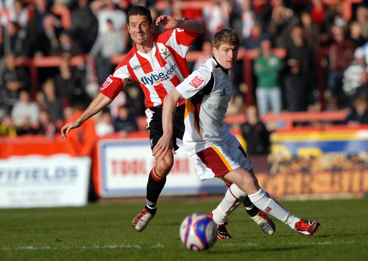Action from Bradford City's game at Exeter.