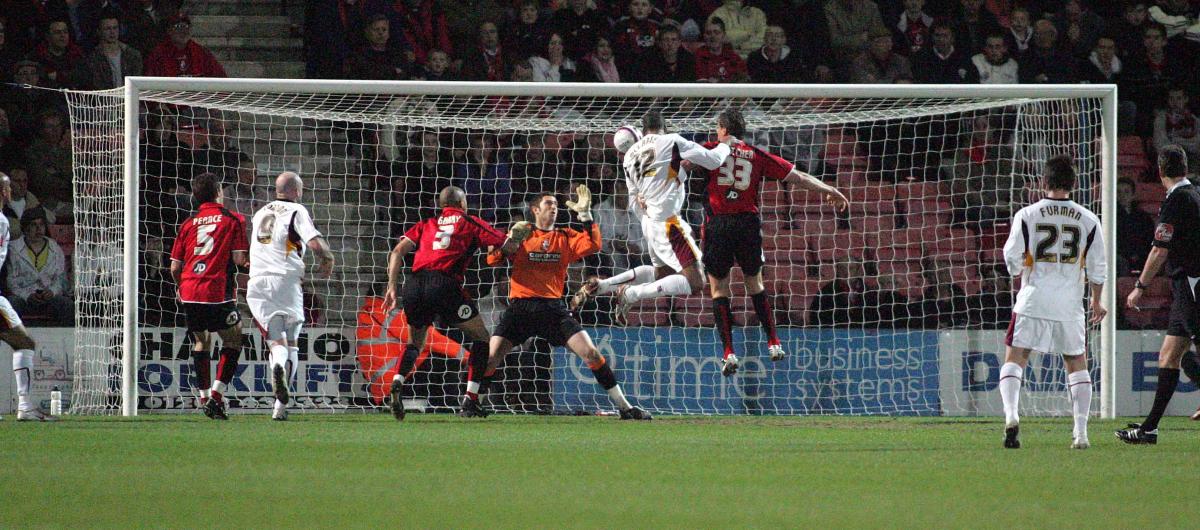 Action from Bradford City's match at Borunemouth.