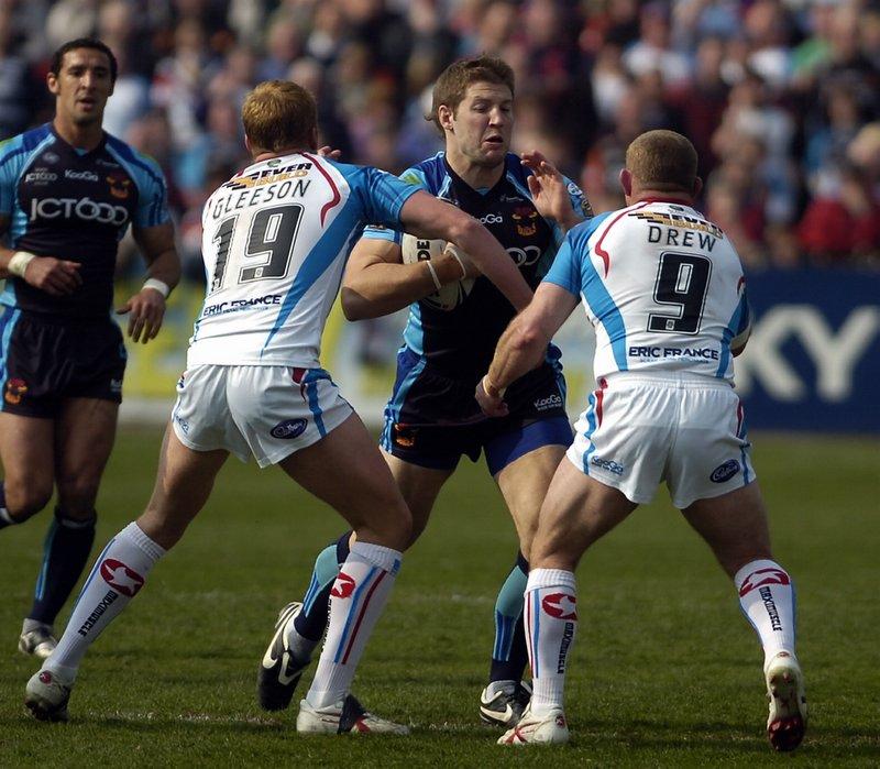 Match action from Bulls' game against Wakefield