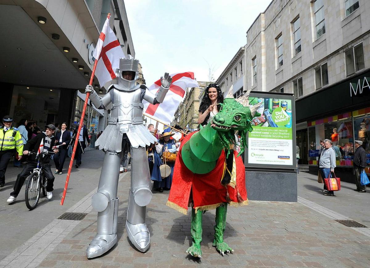St George and the Dragon set off for the parade.