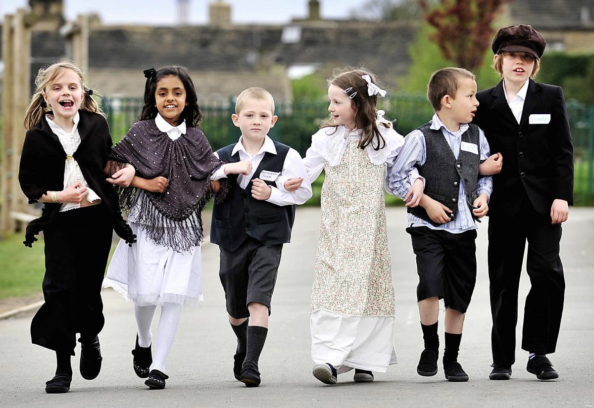 Pupils were given a taste of some old-fashioned discipline when they recreated a Victorian school day. 