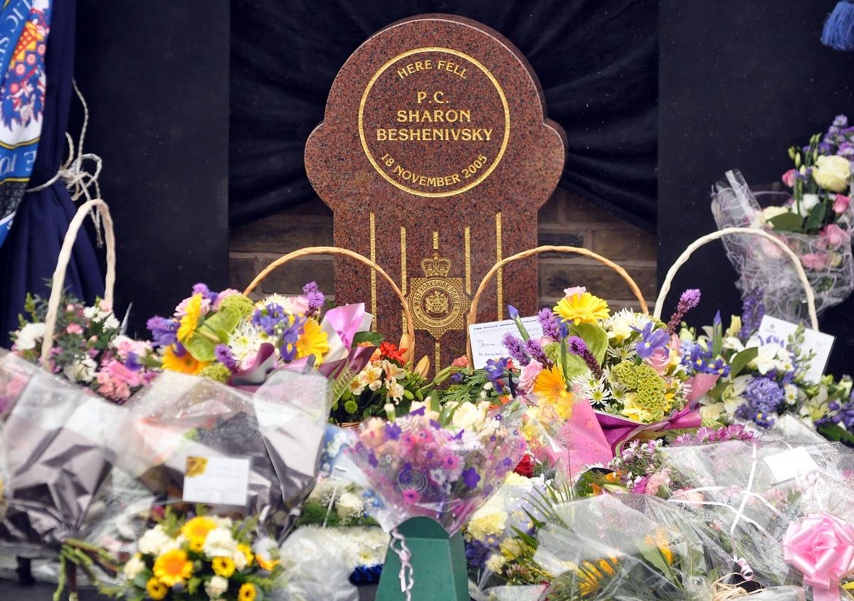 The memorial to PC Sharon Beshenivsky.