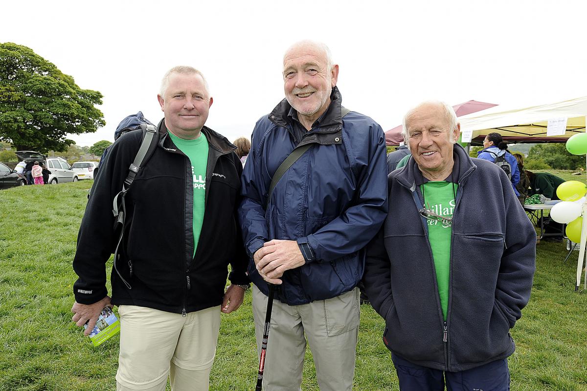 Former T&A walks supremo Mike Priestley, centre, was among those taking part.