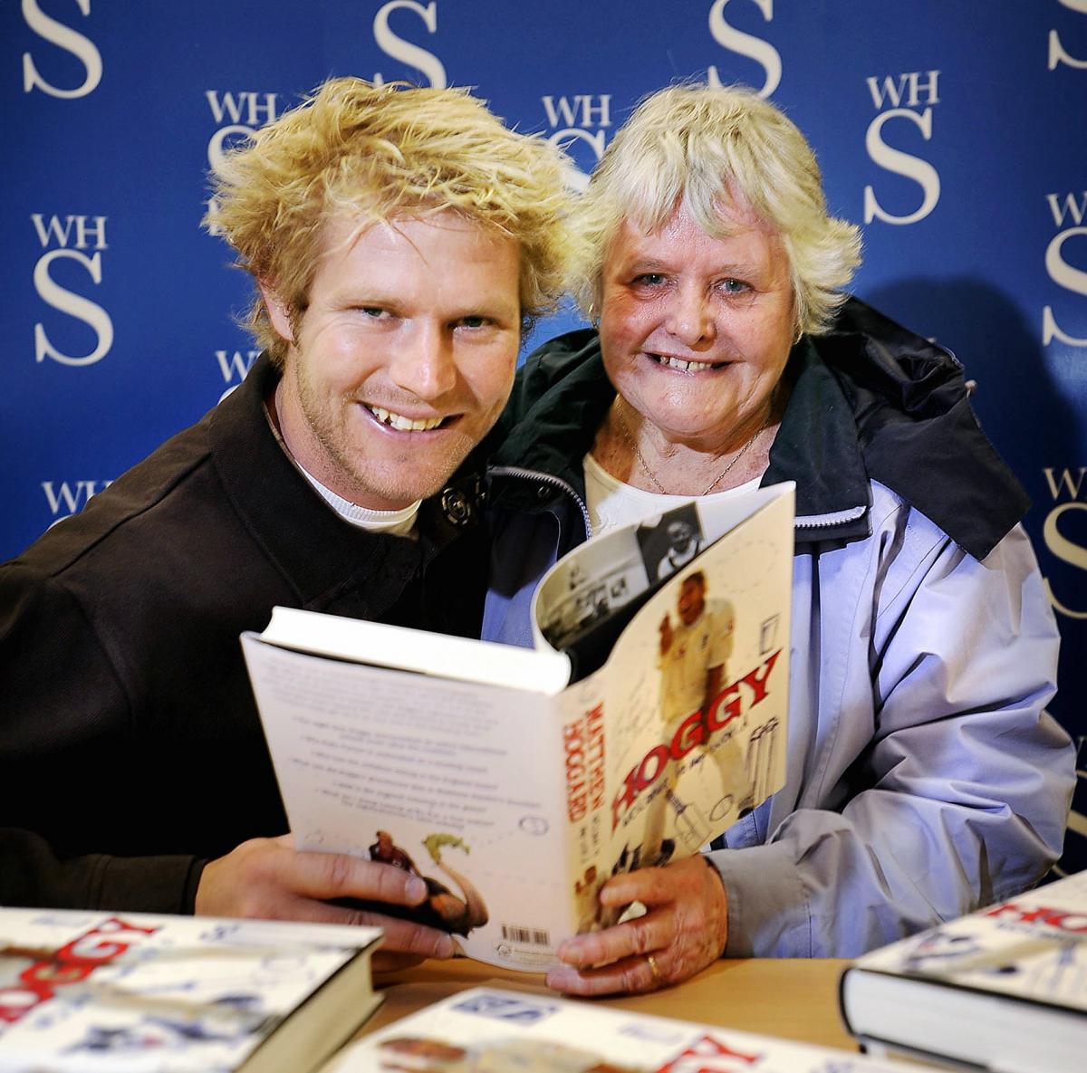 Yorkshire and England cricket star Matthew Hoggard received a warm welcome when he visited Bradford city centre to sign copies of his new book. 