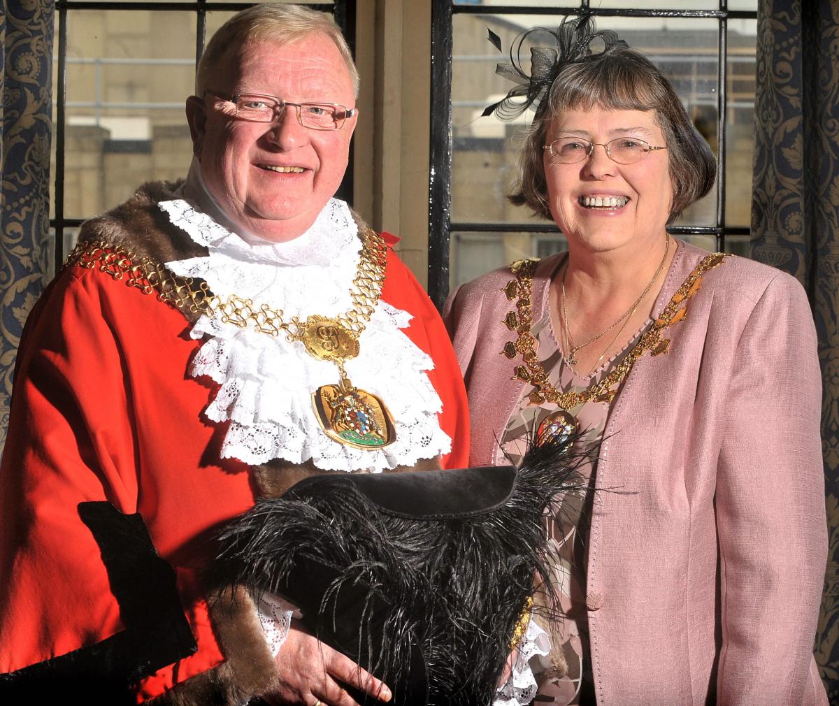 Bradford Council’s longest serving councillor, John Godward, was sworn in as the district’s first citizen today and his wife Jean as Lady Mayoress. 