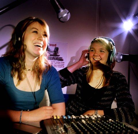Craven College Radio is back on air this year. Students Sophie Wild, left, and Lucinda Sumner are among the broadcasters. 
