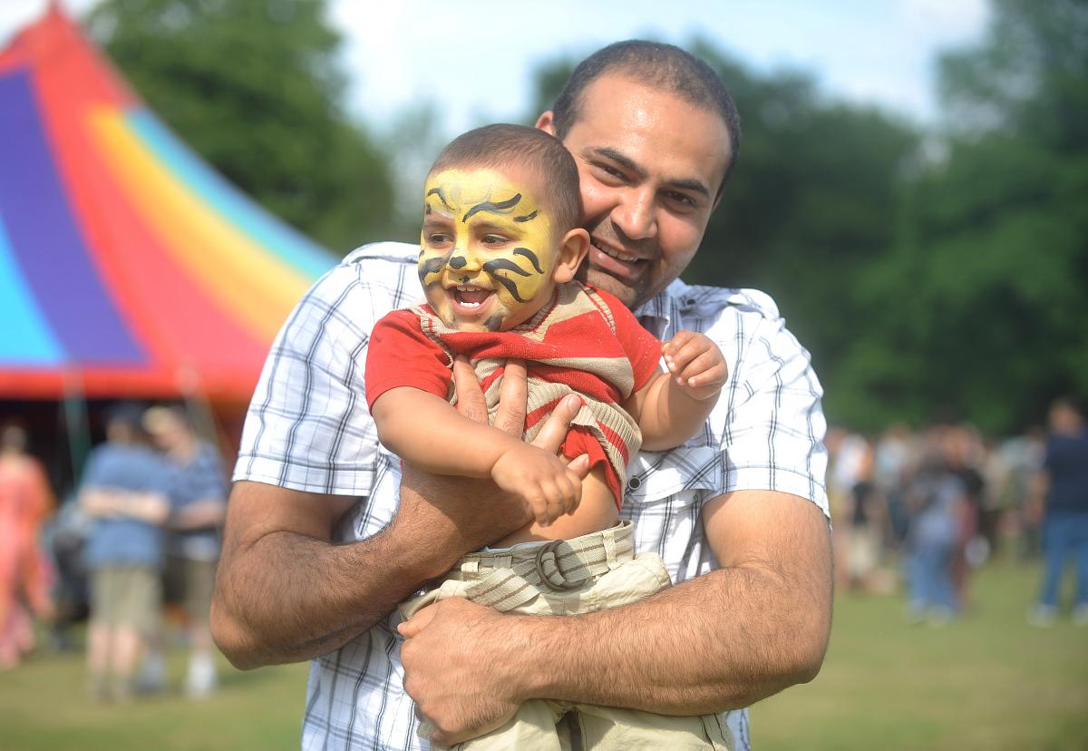 Amir Shah and his son Jashim Shah, 14 months