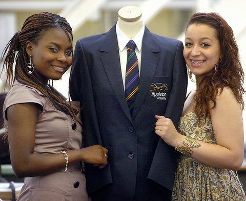 Pupils at the new Appleton Academy will wear a school uniform designed by Bradford College fashion students. 