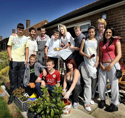 Volunteers have been out in force helping elderly residents keep the weeds at bay. 