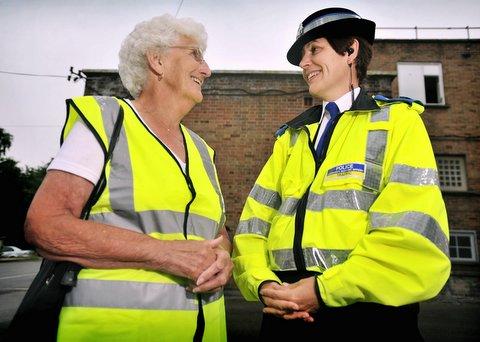 Residents, including Audrey Lonsdale, 79, went out on the beat with police officers to unveil a ground-breaking initiative to get communities more involved in their policing. 