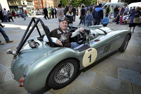Chris Davis sits in a 1947 HRG which was part of the 1949 works LeMans team.