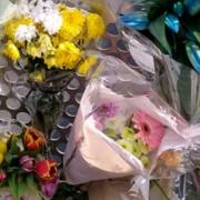 The floral tributes
