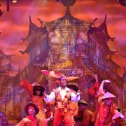 Simon Webbe performs a song and dance number in Aladdin at the Alhambra