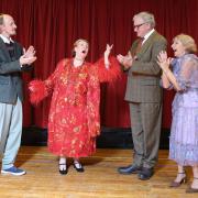Andy Price, Helen Clarke, Brian Stoner and Gilly Rogers in Bingley Little Theatre’s Glorious!