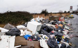 Fly tipping could end in a £1000 fine.