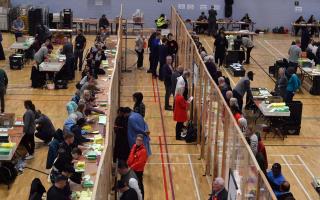 The 2024 local election count at Sedbergh