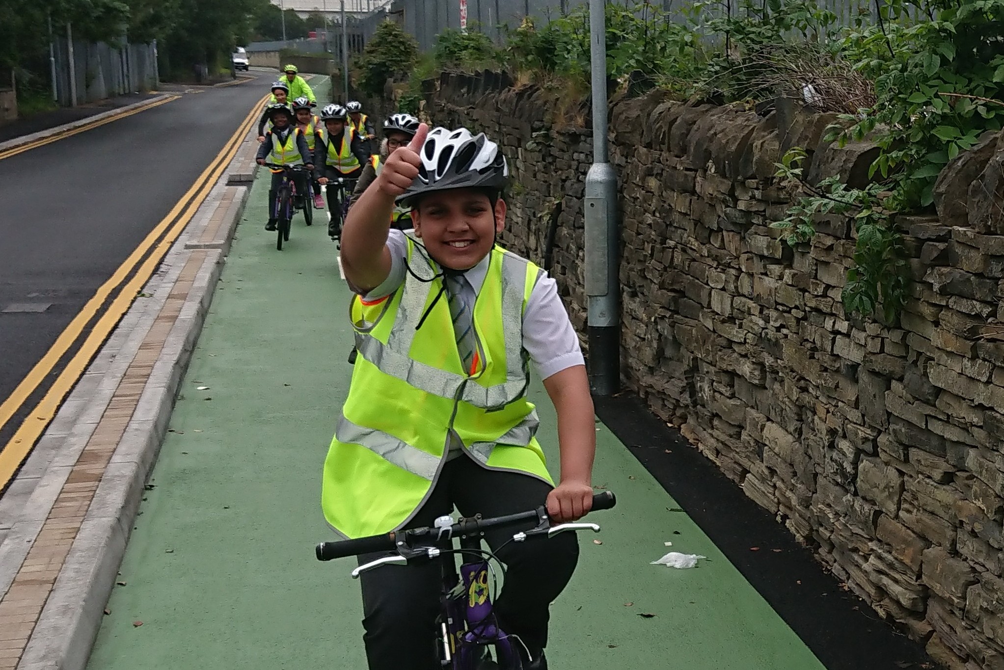 Bradford children take part in UK's biggest cycling school relay