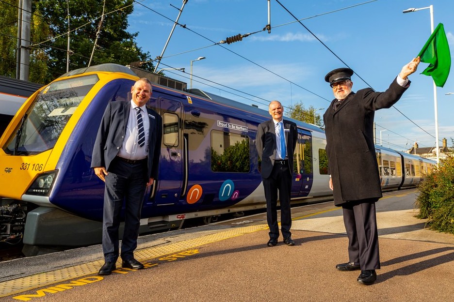 Star from classic Railway Children film on hand to wave-off one of Northern’s new trains