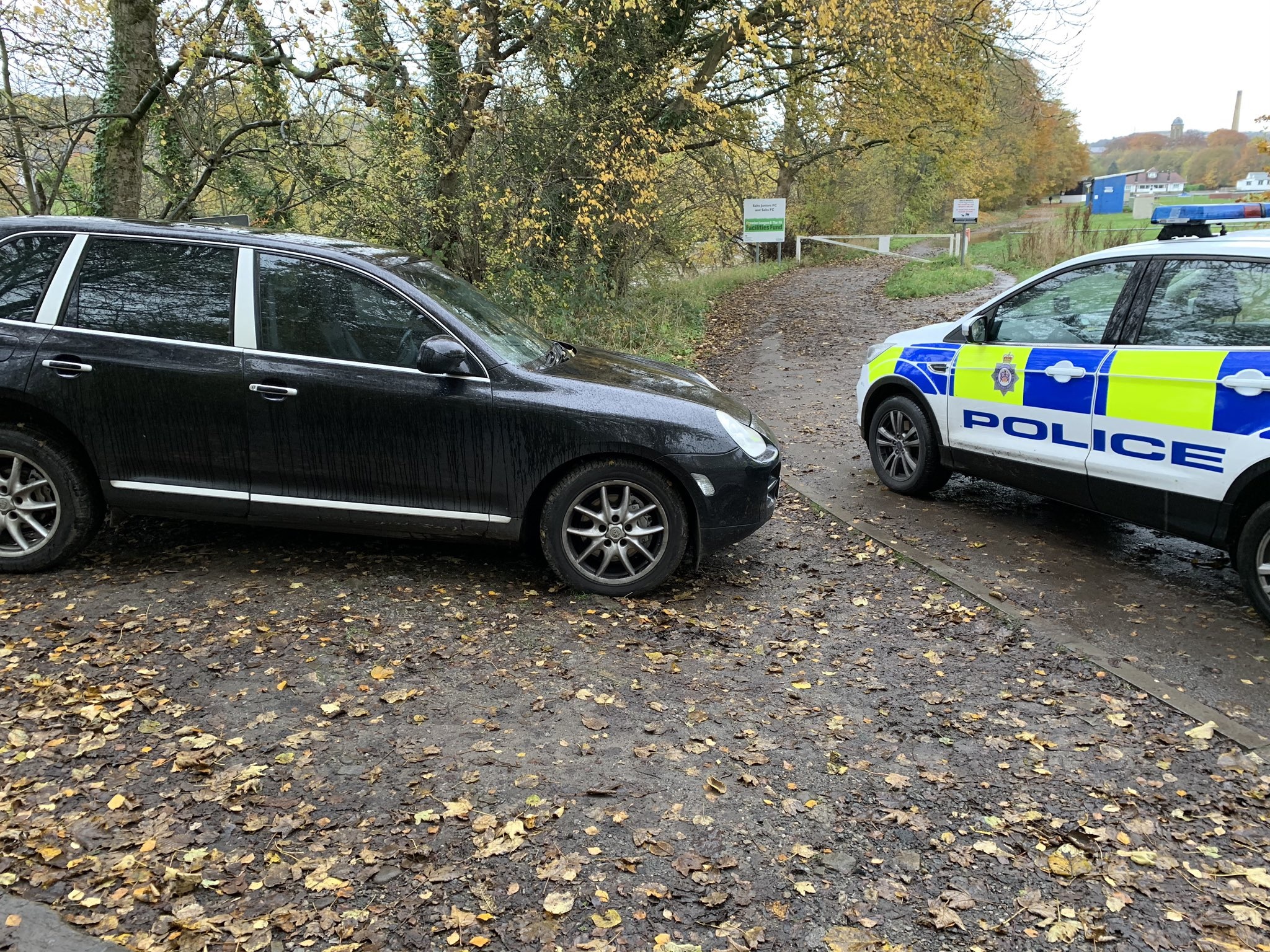 Police recover stolen car near River Aire, just outside Saltaire