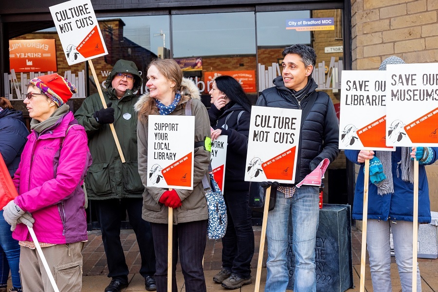 Library staff strike against planned £1m cuts to service