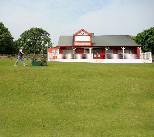 Groundsman Rod Heyhoe doing what he does best at Lightcliffe Cricket Club Picture: Lucy Ray