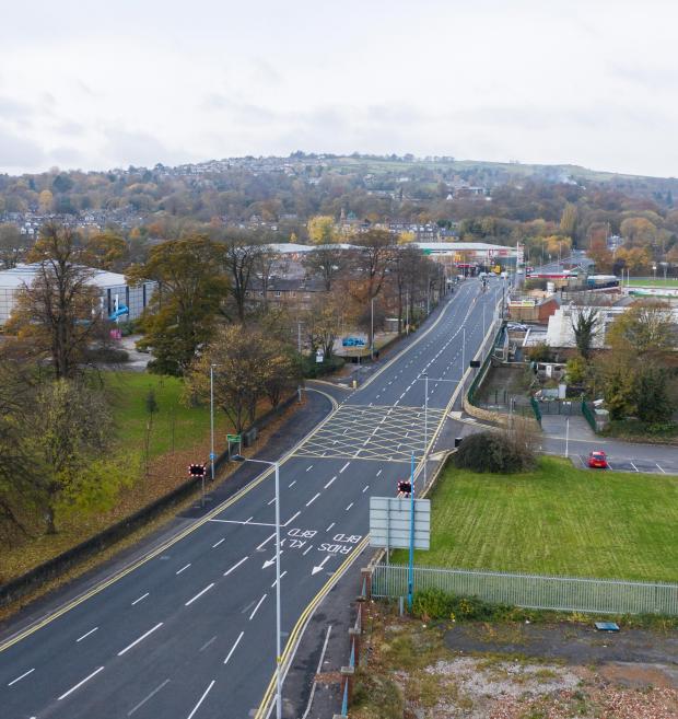 Bradford Telegraph and Argus: The new-look road from the Victoria Park end