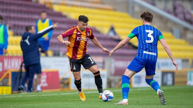 Bradford Telegraph and Argus: A rare sighting of Zeli Ismail at Valley Parade. Picture: Thomas Gadd.