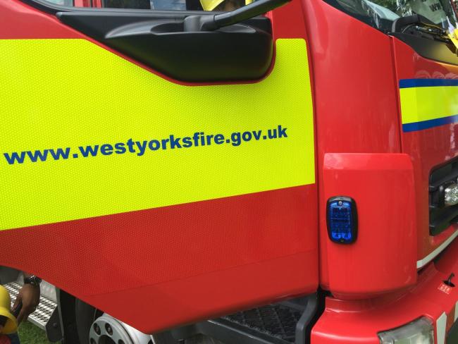 A car was destroyed in a fire near Oakwell Hall, Cleckheaton