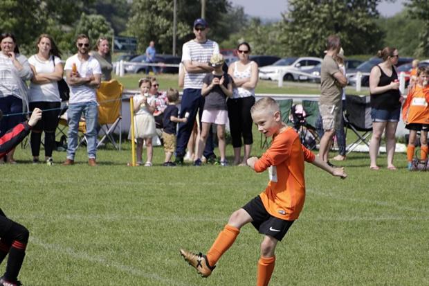Dominic Robinson of Otley Town Juniors - Otley Town AFC is one of the pitch scheme's key supporters