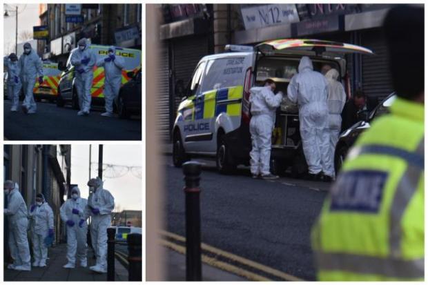 Bradford Telegraph and Argus: Police at the scene where Mr Badshah's body was found in Batley