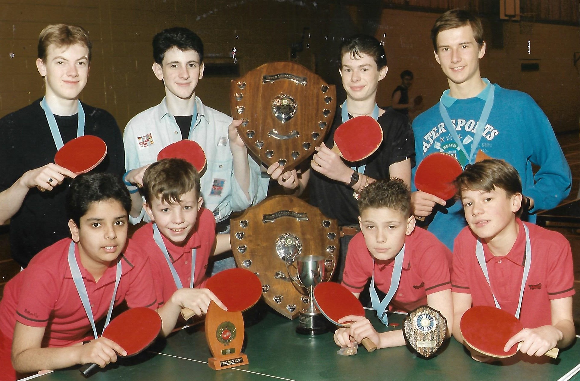 BRADFORD MIDDLE AND UPPER SCHOOL TABLE TENNIS WINNERS 1989