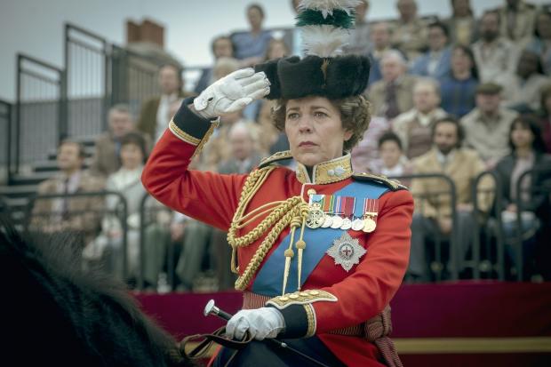 Olivia Colman playing Queen Elizabeth ll in The Crown. Picture: Des Willie/PA