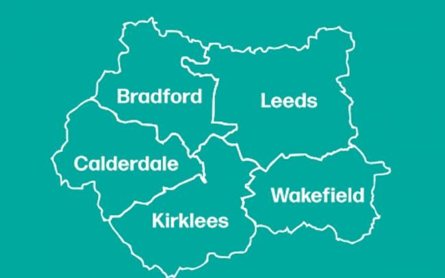 The five regions of West Yorkshire