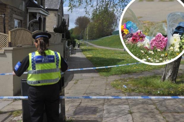 Bradford Telegraph and Argus: The scene and floral tributes