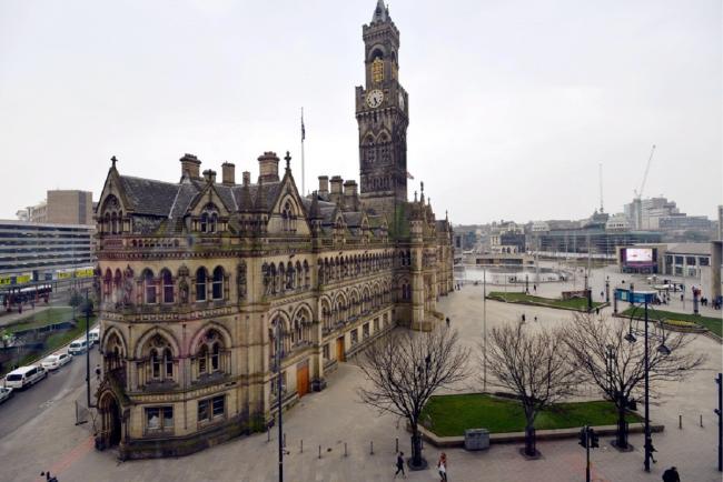 City Hall, Bradford, will be among the buildings lit up