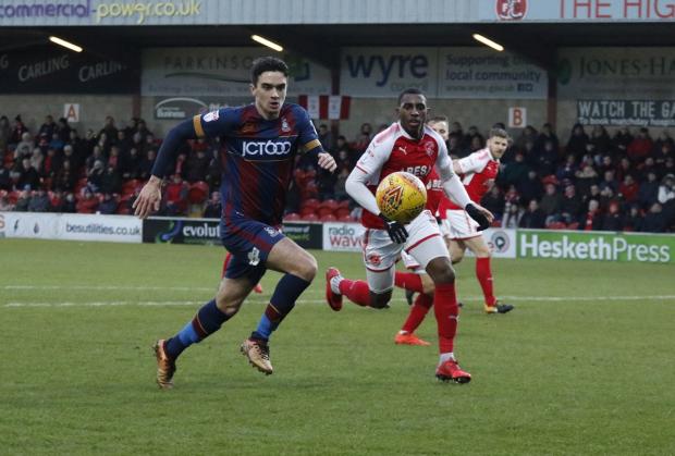 Bradford Telegraph and Argus: Alex Gilliead in action for City at Fleetwood in January 2018