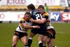Nick Scruton, right, pictured against Hull KR