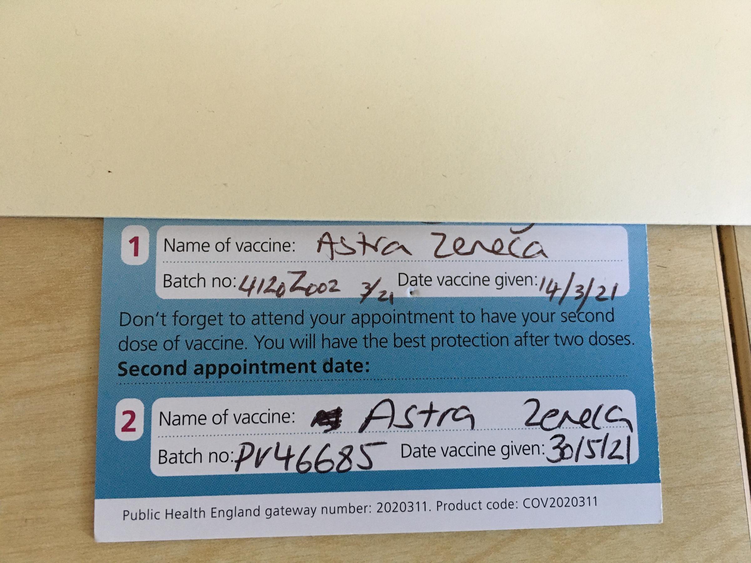 Vaccine number check batch astrazeneca