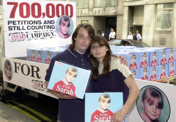 Bradford Telegraph and Argus: Michael and Sara Payne, the parents of murdered schoolgirl Sarah Payne campaigned to bring the law into force in 2011 (PA)
