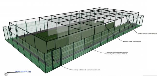The cricket nets that will be built in Marley