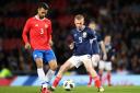 Scotland's Oliver McBurnie (right) is the subject of reported £15m bid from Sheffield United   Picture: Jane Barlow/PA Wire