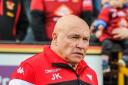John Kear in thought during Bulls' 30-10 victory over Sheffield Eagles last weekend. Picture: Tom Pearson